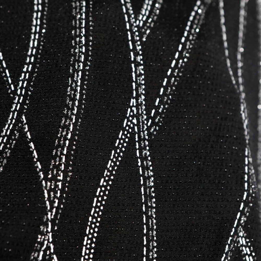 Vintage Traditions Glitter Jacket & Sleeveless Blouse Top Stretch Black Silver - Picture 11 of 15